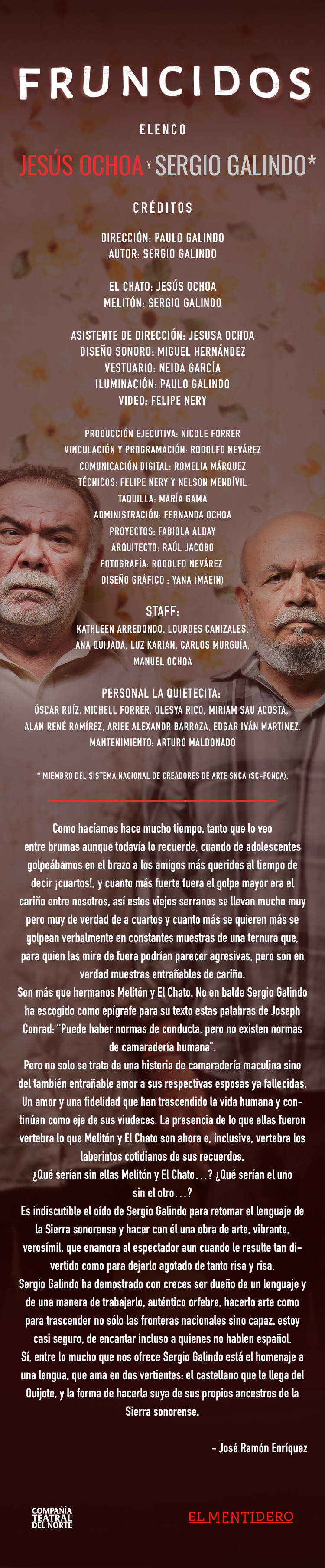 Programa de mano — Fruncidos